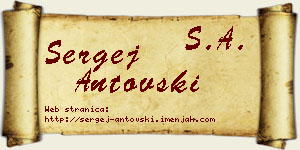 Sergej Antovski vizit kartica
